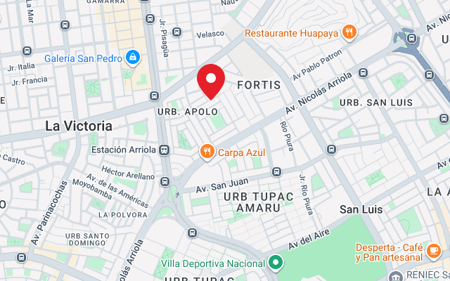 Mapa sede La Victoria