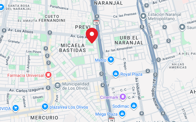 Mapa sede Los Olivos